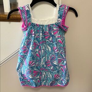 Lilly Pulitzer for Target sleeveless dress in blue, pink and white